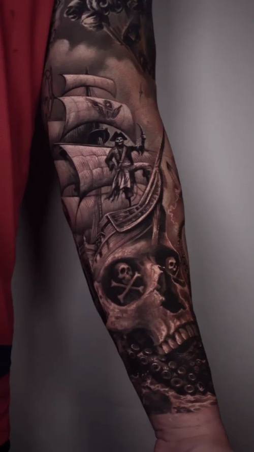 Video 3: black and grey tattoo work by Vladimir Kozachenko at KAZENTATTOO, Los Angeles