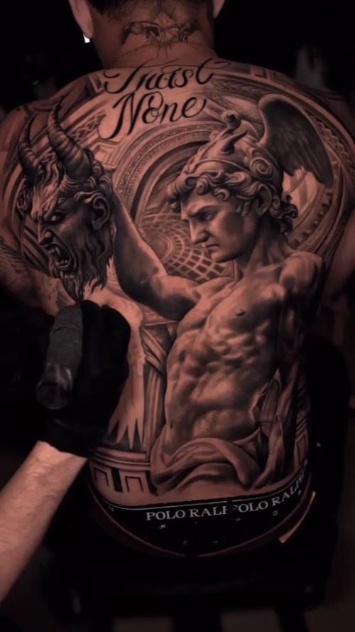 Video 2: black and grey tattoo work by Vladimir Kozachenko at KAZENTATTOO, Los Angeles