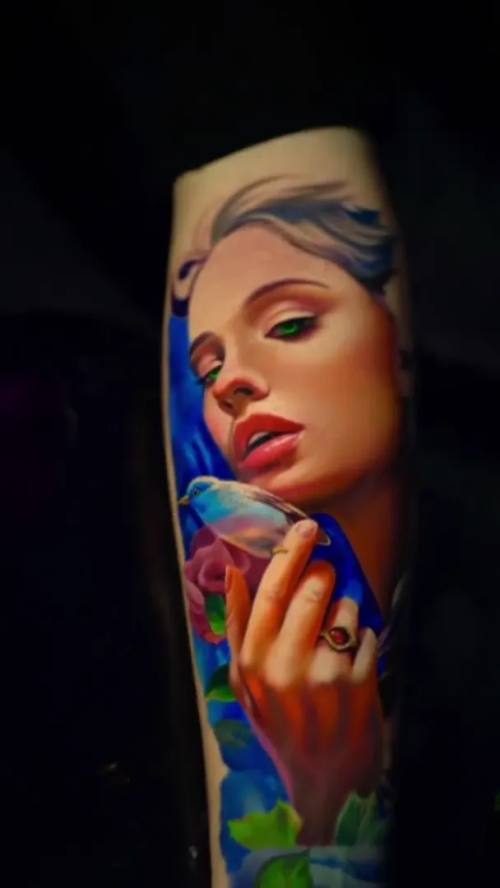 Color realism tattoo by Vladimir Kozachenko at KAZENTATTOO Los Angeles 15